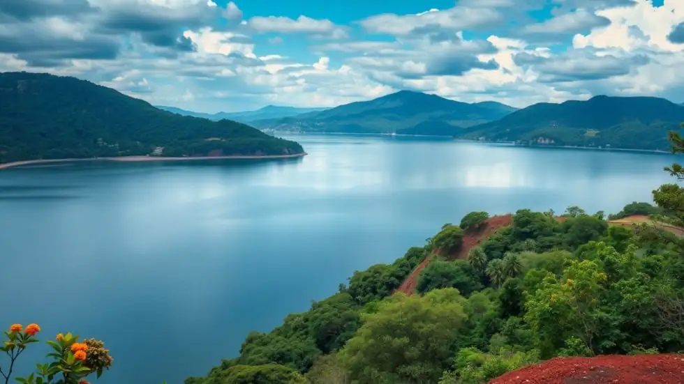 Highland crater lake